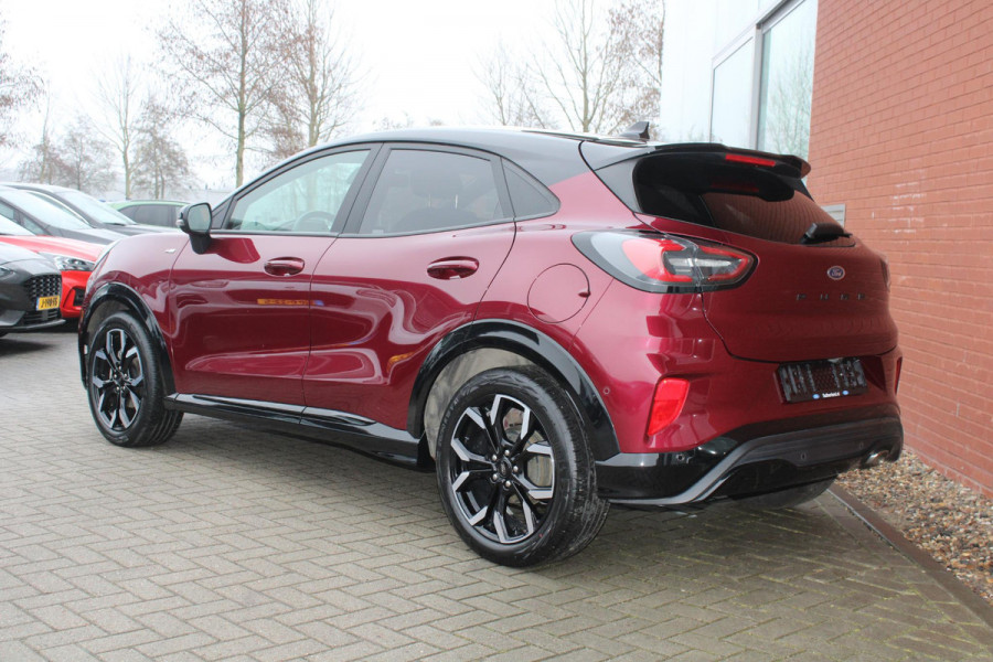 Ford Puma 1.0 EcoBoost Hybrid ST-Line X | Automaat 125pk | Vivid Ruby Edition | Stoelverwarming | Adaptive cruise control | Bang&Olufsen | Half leder | Camera | Elektrische achterklep