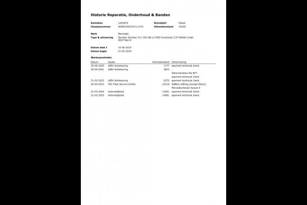 Mercedes-Benz Sprinter 311 CDI GB L2 FWD Functional 3.5T / AIRCO / CAMERA / 3 ZITS / DEALER ONDERHOUDEN / NAVI