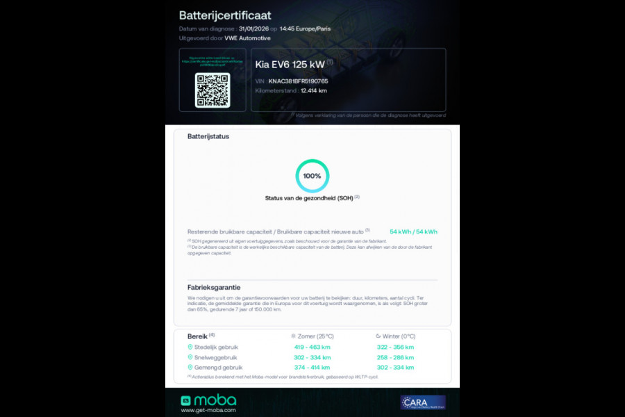 Kia Ev6 Light Edition 58 kWh |100% SOH|Camera|Carplay