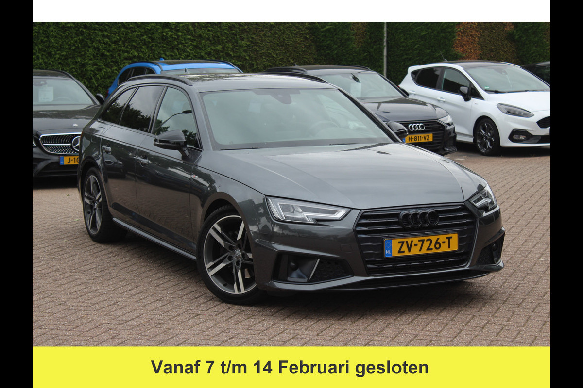 Audi A4 Avant 40 TFSI 191pk Sport S line black edition / Leder / Navigatie / Parkeerhulp V+A / 18'' / LED Koplampen / Getint glas / Cruise Control