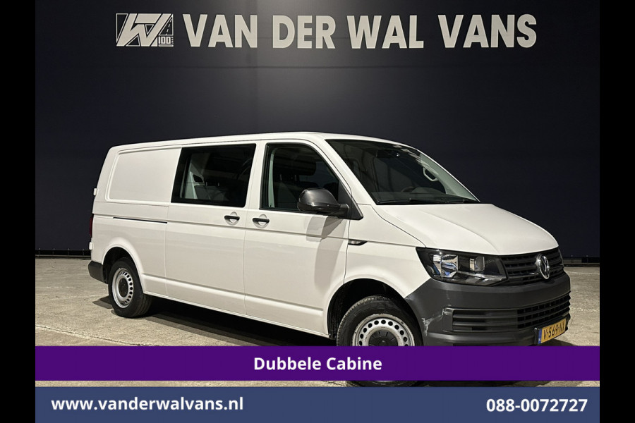 Volkswagen Transporter 2.0 TDI 150pk L2H1 Dubbele cabine Euro6 Airco | 6-Zits | 2500kg Trekhaak | Navigatie | Cruisecontrol | Apple Carplay, Android Auto, Parkeersensoren