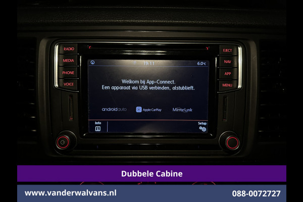Volkswagen Transporter 2.0 TDI 150pk L2H1 Dubbele cabine Euro6 Airco | 6-Zits | 2500kg Trekhaak | Navigatie | Cruisecontrol | Apple Carplay, Android Auto, Parkeersensoren
