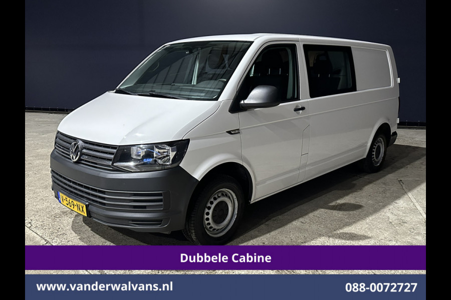 Volkswagen Transporter 2.0 TDI 150pk L2H1 Dubbele cabine Euro6 Airco | 6-Zits | 2500kg Trekhaak | Navigatie | Cruisecontrol | Apple Carplay, Android Auto, Parkeersensoren