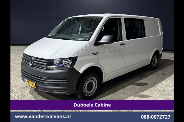 Volkswagen Transporter 2.0 TDI 150pk L2H1 Dubbele cabine Euro6 Airco | 6-Zits | 2500kg Trekhaak | Navigatie | Cruisecontrol | Apple Carplay, Android Auto, Parkeersensoren