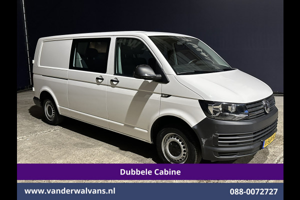 Volkswagen Transporter 2.0 TDI 150pk L2H1 Dubbele cabine Euro6 Airco | 6-Zits | 2500kg Trekhaak | Navigatie | Cruisecontrol | Apple Carplay, Android Auto, Parkeersensoren