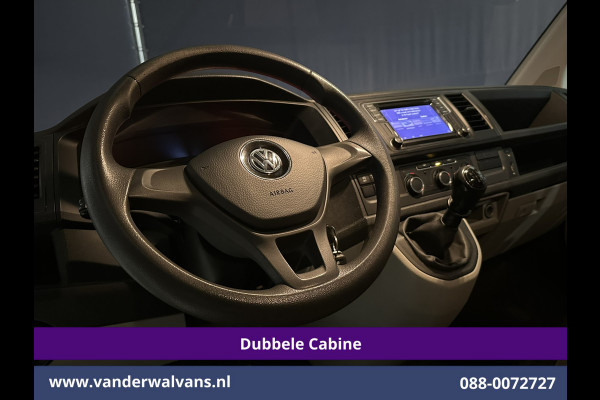 Volkswagen Transporter 2.0 TDI 150pk L2H1 Dubbele cabine Euro6 Airco | 6-Zits | 2500kg Trekhaak | Navigatie | Cruisecontrol | Apple Carplay, Android Auto, Parkeersensoren