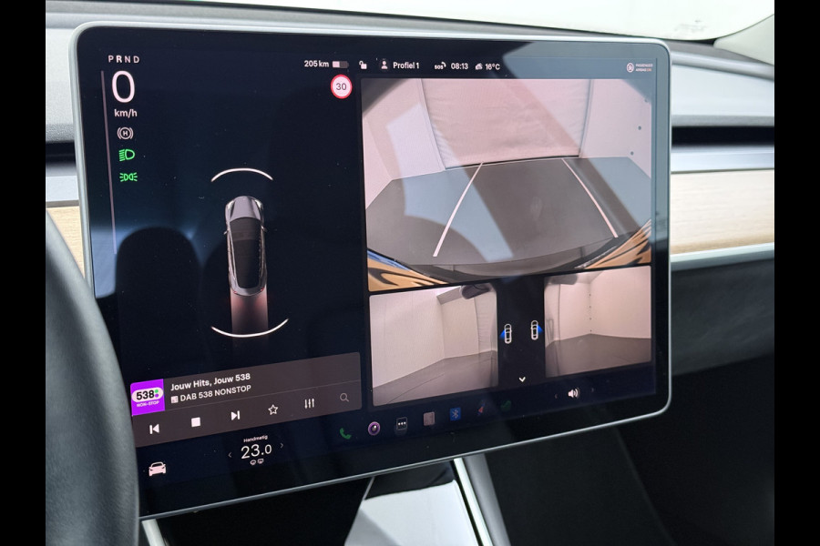 Tesla Model 3 Performance 513pk AWD Lmv 20" AutoPilot Panoramadak Adaptive Cruise Camera's Leer Pdc Wifi Ecc Elektr.Stuur+Stoel+Geheugen Stoel+Bank-Verwarmd Keyless Wifi 4WD Origineel Nederlandse Auto SOH 83%