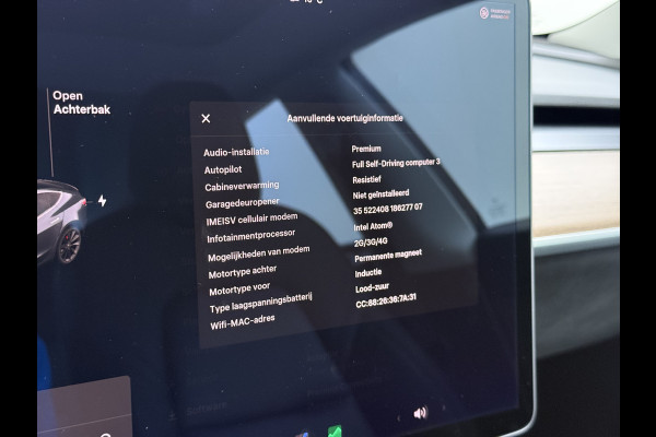 Tesla Model 3 Performance 513pk AWD Lmv 20" AutoPilot Panoramadak Adaptive Cruise Camera's Leer Pdc Wifi Ecc Elektr.Stuur+Stoel+Geheugen Stoel+Bank-Verwarmd Keyless Wifi 4WD Origineel Nederlandse Auto SOH 83%