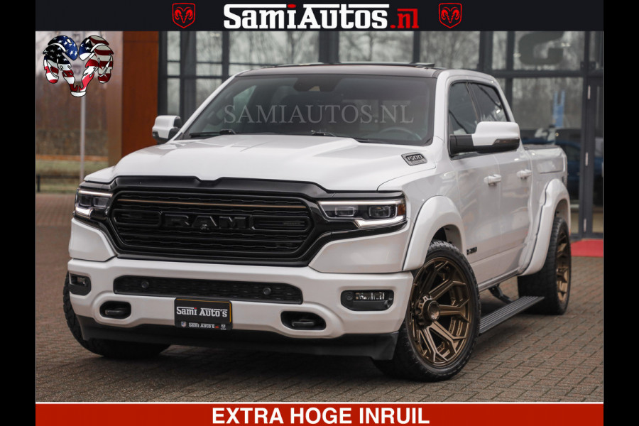 Dodge Ram 1500 HULK PACK | 5.7 V8 HEMI | SFEERVERLICHTING | FEUL WIELEN | TRAIN HORN | BOM VOL CREW CAB | DUBBELE CABINE | 5 PERSOONS | GRIJSKENTEKEN | MEGA DIKKE LIMITED ALN |