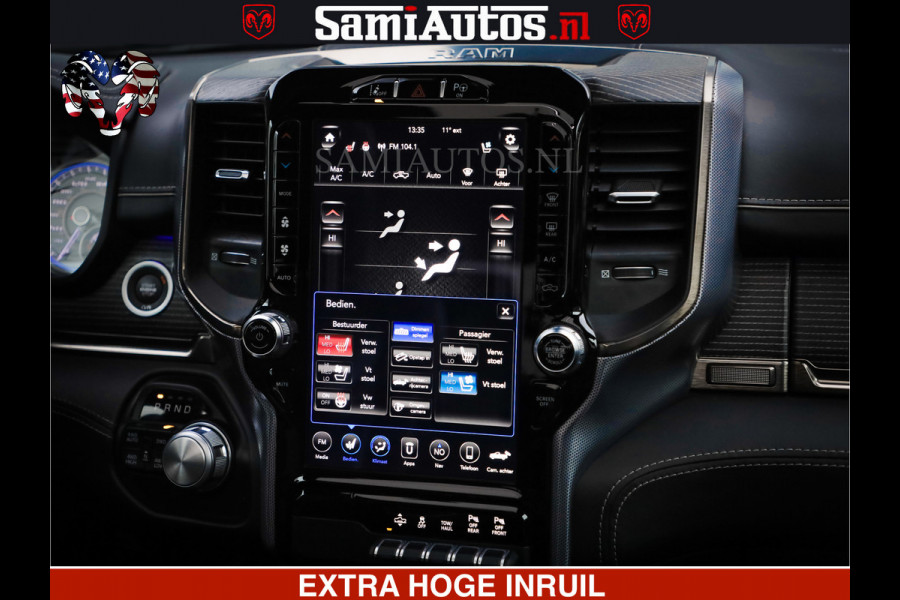 Dodge Ram 1500 HULK PACK | 5.7 V8 HEMI | SFEERVERLICHTING | FEUL WIELEN | TRAIN HORN | BOM VOL CREW CAB | DUBBELE CABINE | 5 PERSOONS | GRIJSKENTEKEN | MEGA DIKKE LIMITED ALN |