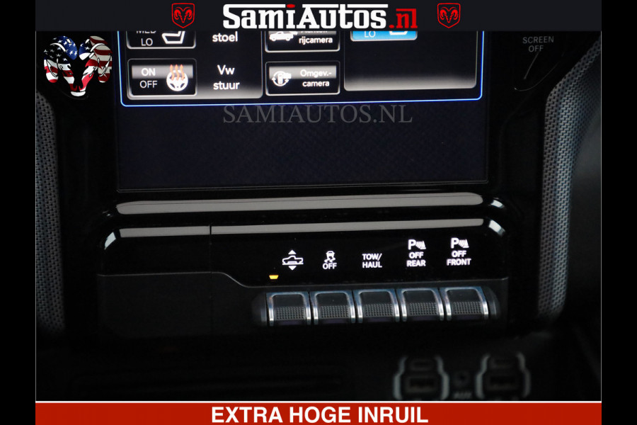 Dodge Ram 1500 HULK PACK | 5.7 V8 HEMI | SFEERVERLICHTING | FEUL WIELEN | TRAIN HORN | BOM VOL CREW CAB | DUBBELE CABINE | 5 PERSOONS | GRIJSKENTEKEN | MEGA DIKKE LIMITED ALN |