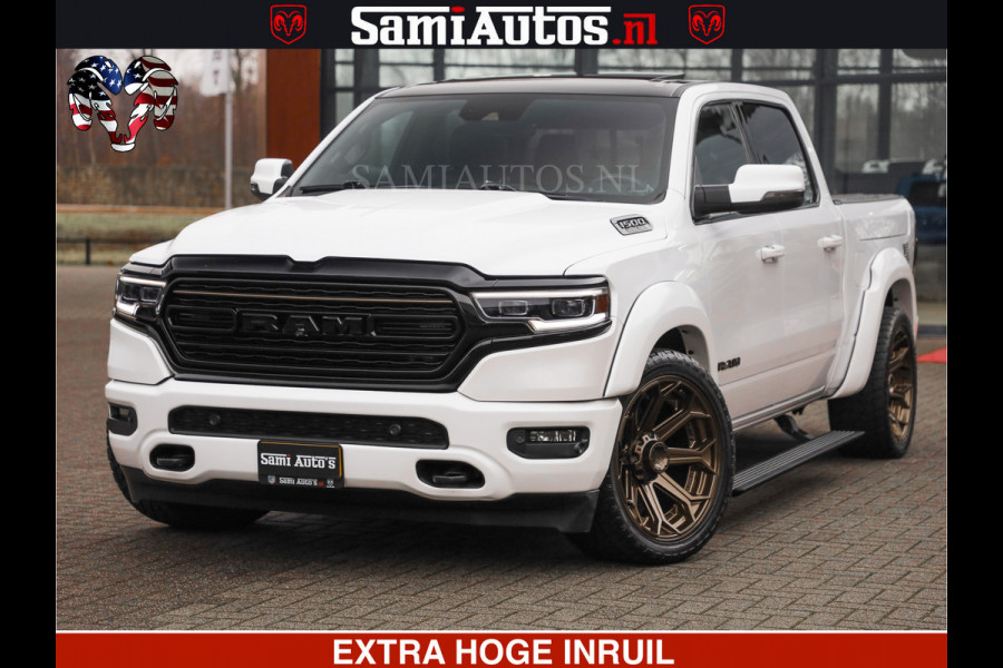 Dodge Ram 1500 HULK PACK | 5.7 V8 HEMI | SFEERVERLICHTING | FEUL WIELEN | TRAIN HORN | BOM VOL CREW CAB | DUBBELE CABINE | 5 PERSOONS | GRIJSKENTEKEN | MEGA DIKKE LIMITED ALN |