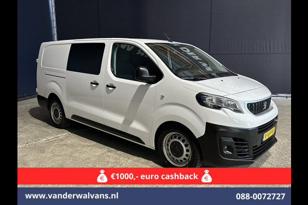 Peugeot Expert 2.0 BlueHDI 123pk L3H1 Dubbele Cabine Euro6 Airco | 2x zijdeur | 2500kg Trekhaak | 5-Zits Cruisecontrol, Parkeersensoren