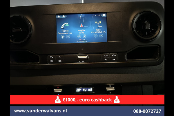 Mercedes-Benz Sprinter 317 CDI 170pk L3H2 Euro6 Airco | Apple Carplay | 360 Graden Camera | Navigatie Android Auto, Cruisecontrol, Chauffeursstoel, Parkeersensoren, Stoelverwarming, Bijrijdersbank