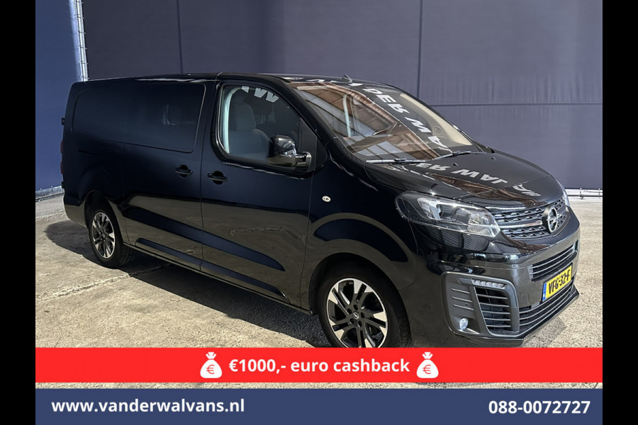 Opel Vivaro 2.0 CDTI 150pk L3H1 Dubbele Cabine Euro6 Airco | Camera | Navigatie | 5-zits | 2500kg Trekhaak Apple Carplay, Android Auto, Cruisecontrol, LM Velgen, Parkeersensoren