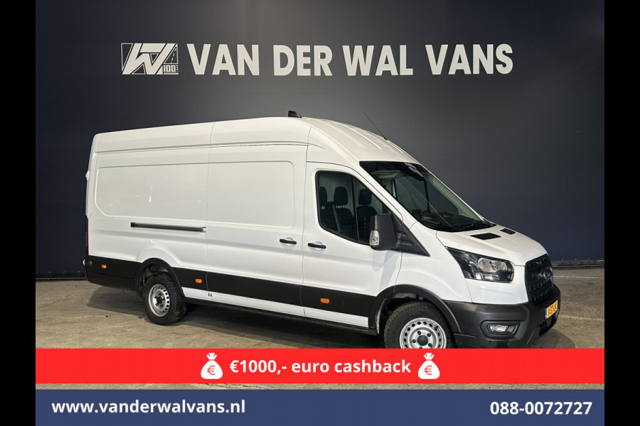 Ford Transit 2.0 TDCI 131pk L4H3 Jumbo Euro6 Airco | Camera | Navigatie | Cruisecontrol | Parkeersensoren | Apple Carplay Android Auto, Bijrijdersbank, 2800kg trekvermogen