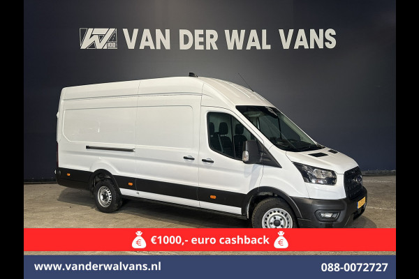 Ford Transit 2.0 TDCI 131pk L4H3 Jumbo Euro6 Airco | Camera | Navigatie | Cruisecontrol | Parkeersensoren | Apple Carplay Android Auto, Bijrijdersbank, 2800kg trekvermogen