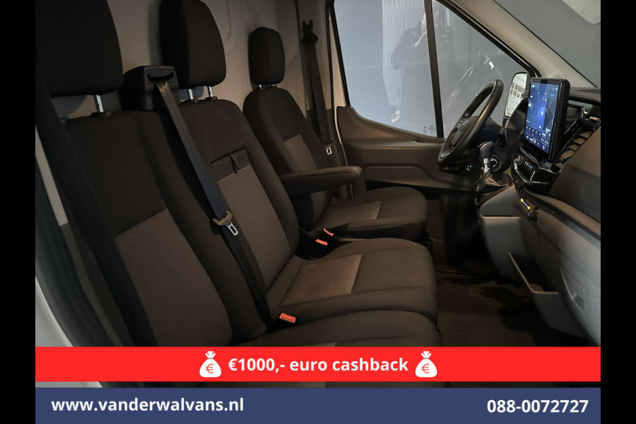 Ford Transit 2.0 TDCI 131pk L4H3 Jumbo Euro6 Airco | Camera | Navigatie | Cruisecontrol | Parkeersensoren | Apple Carplay Android Auto, Bijrijdersbank, 2800kg trekvermogen