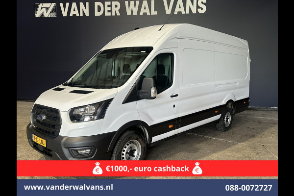 Ford Transit 2.0 TDCI 131pk L4H3 Jumbo Euro6 Airco | Camera | Navigatie | Cruisecontrol | Parkeersensoren | Apple Carplay Android Auto, Bijrijdersbank, 2800kg trekvermogen