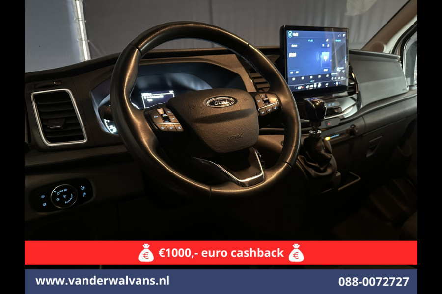 Ford Transit 2.0 TDCI 131pk L4H3 Jumbo Euro6 Airco | Camera | Navigatie | Cruisecontrol | Parkeersensoren | Apple Carplay Android Auto, Bijrijdersbank, 2800kg trekvermogen