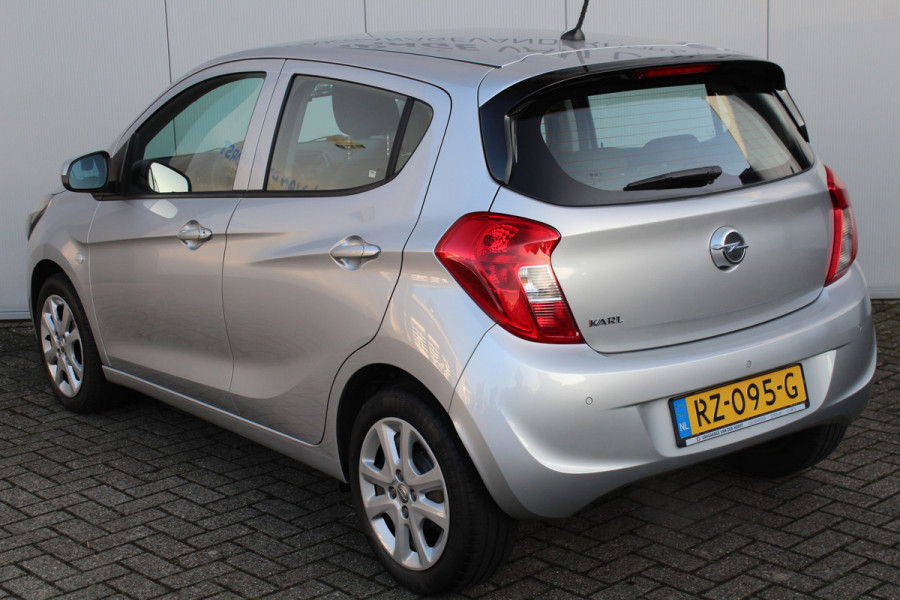 Opel KARL 1.0-75pk ecoFLEX Edition. Erg nette hoogzitter ! Slechts 59.000km ! Airco, parkeersensoren achter, cruise control, Bluetooth telefoonvoorbereidng, metallic lak etc.
