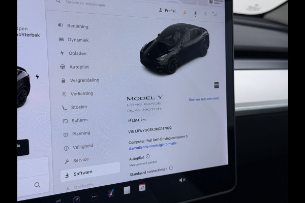 Tesla Model Y Long Range AWD 514pk SOH 85% Warmtepomp 20" Lmv Ivoor Leer Panoramadak Matrix-LED Autopilot Elektr.Stuur+Stoel+Verwarmd Navi Ecc Camera's Elektr.AchterKlep Parkeer Assistent Sentry-Mode Privacyglas Bluetooth Dodehoek detector Connected services Origineel Nederlandse Auto Batterij en Motorgarantie tot 23-12-2029/192.000km