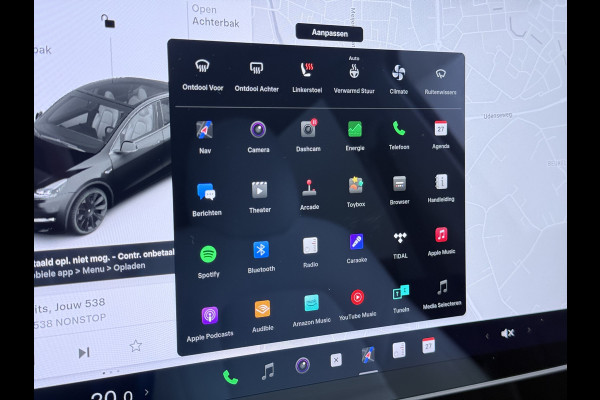 Tesla Model Y Long Range AWD 514pk SOH 85% Warmtepomp 20" Lmv Ivoor Leer Panoramadak Matrix-LED Autopilot Elektr.Stuur+Stoel+Verwarmd Navi Ecc Camera's Elektr.AchterKlep Parkeer Assistent Sentry-Mode Privacyglas Bluetooth Dodehoek detector Connected services Origineel Nederlandse Auto Batterij en Motorgarantie tot 23-12-2029/192.000km