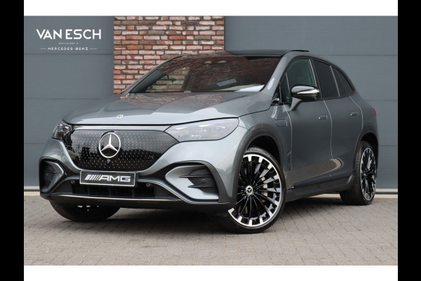 Mercedes-Benz EQE SUV 500 4Matic AMG Line 96 kWh | Hyperscreen | Airmatic | Achterasbesturing | Distronic+ | Stoelventilatie | Trekhaak | Burmester | Memory | HUD | Warmtepomp |