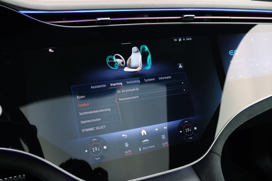 Mercedes-Benz EQE SUV 500 4Matic AMG Line 96 kWh | Hyperscreen | Airmatic | Achterasbesturing | Distronic+ | Stoelventilatie | Trekhaak | Burmester | Memory | HUD | Warmtepomp |