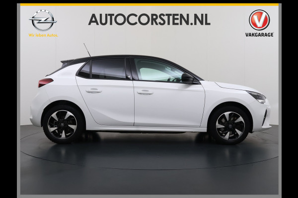 Opel CORSA-E Edition+ 50kWh Warmtepomp Fase 3 Laden Navi Stoel+Stuurverwarming 360°Camera Two-Tone Lak Ecc Navi Pack Parkeer Pack Pdc DAB Lmv 16" Privacy Glas Led Isofix Regen-Lichtsensor LaneAssist Origineel Nederlandse Auto SOH 89% Zeer compleet!