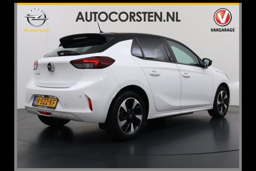 Opel CORSA-E Edition+ 50kWh Warmtepomp Fase 3 Laden Navi Stoel+Stuurverwarming 360°Camera Two-Tone Lak Ecc Navi Pack Parkeer Pack Pdc DAB Lmv 16" Privacy Glas Led Isofix Regen-Lichtsensor LaneAssist Origineel Nederlandse Auto SOH 89% Zeer compleet!
