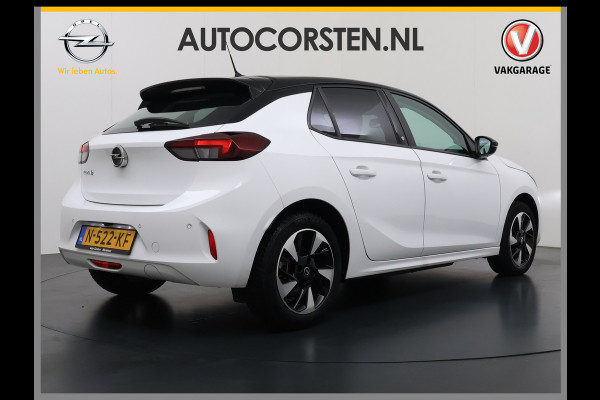 Opel CORSA-E Edition+ 50kWh Warmtepomp Fase 3 Laden Navi Stoel+Stuurverwarming 360°Camera Two-Tone Lak Ecc Navi Pack Parkeer Pack Pdc DAB Lmv 16" Privacy Glas Led Isofix Regen-Lichtsensor LaneAssist Origineel Nederlandse Auto SOH 89% Zeer compleet!