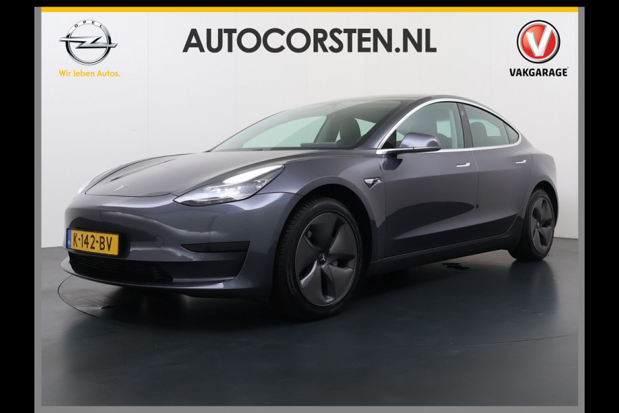 Tesla Model 3 RWD SR plus 325PK SOH 93% LFP Accu Lmv 18" AutoPilot Leder Panoramadak Adaptive-Cruise Camera's Elektr.-Stuur+Stoelen+Spiegels+G Navi LED DAB Voorverwarmen interieur via App Keyless One-Pedal-Drive Origineel Nederlandse auto Fabrieksgarantie op Accu en Motor tot 5-12-2028/160.000km