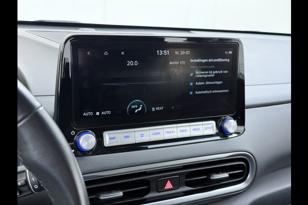 Hyundai Kona EV Comfort 64kWh FACELIFT SOH 100% Fase 3 Laden All-Season Banden Navi Ecc Adap.Cruise Camera Krell®-Audio Apple Carplay Android Keyless Subwoofer Led Lmv Rijstrooksensor Forward Collision-Avoidance Bluetooth 1e Eigenaar Origineel Nederlandse Auto