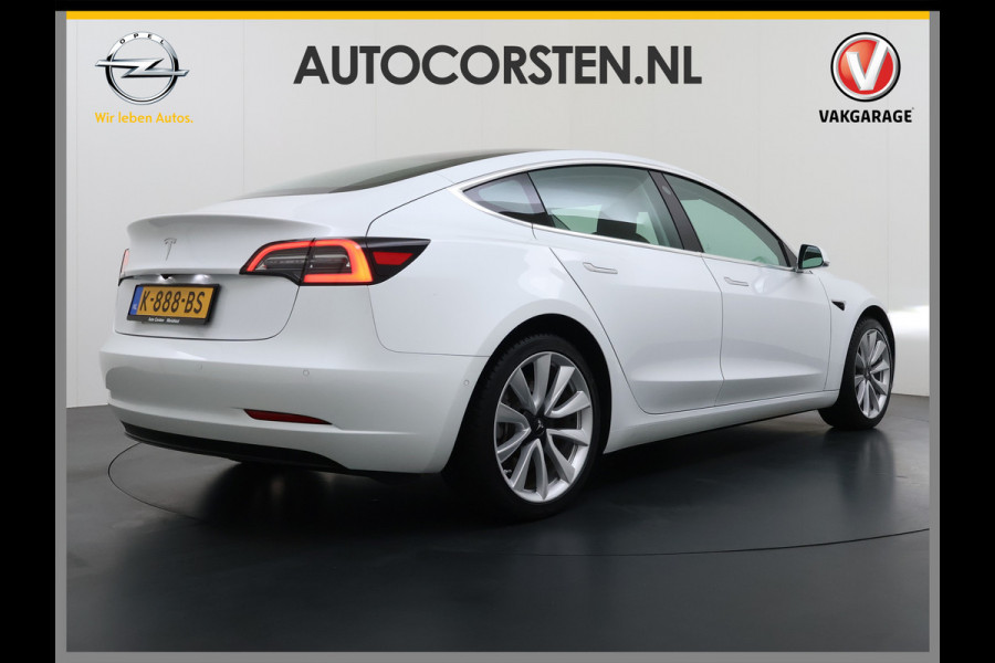 Tesla Model 3 RWD SR plus 325PK SOH 90% LFP Accu Lmv 19" AutoPilot Leder Panoramadak Adaptive-Cruise Camera's Elektr.-Stuur+Stoelen+Spiegels+G Navi LED DAB Voorverwarmen interieur via App Keyless One-Pedal-Drive 1e Eigenaar Origineel Nederlandse Auto Fabrieksgarantie op motor en accu tot 05-12-2028/160.000km