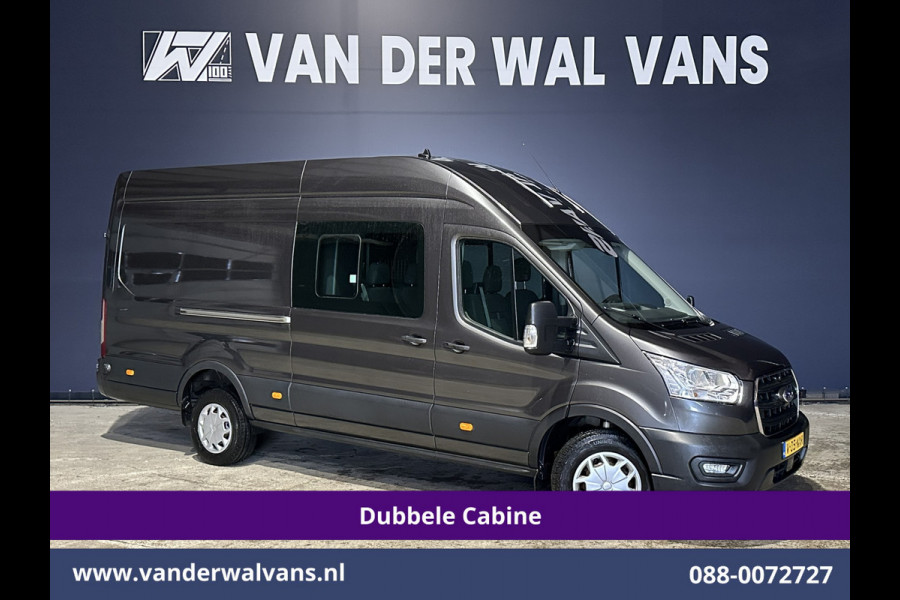 Ford Transit 2.0 TDCI 185pk L4H3 Dubbele Cabine Euro6 Airco | 6-Zits | Camera | Cruisecontrol Parkeersensoren, 2800kg trekvermogen
