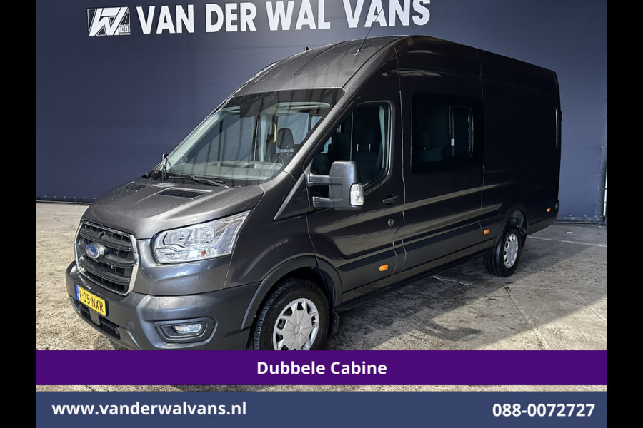 Ford Transit 2.0 TDCI 185pk L4H3 Dubbele Cabine Euro6 Airco | 6-Zits | Camera | Cruisecontrol Parkeersensoren, 2800kg trekvermogen