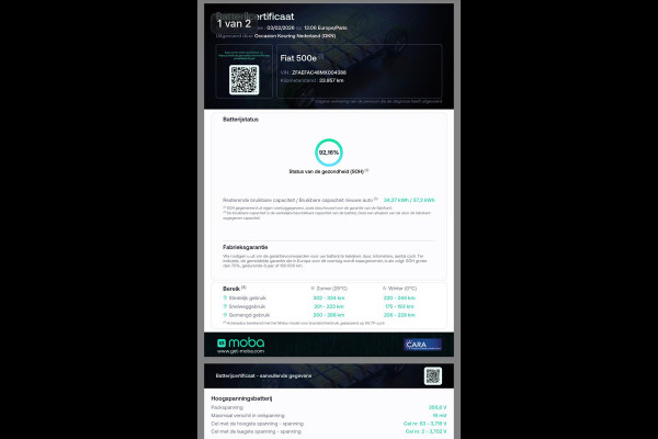 Fiat 500 Icon 42 kWh / 1e Eig / Grote Accu / Lage KM