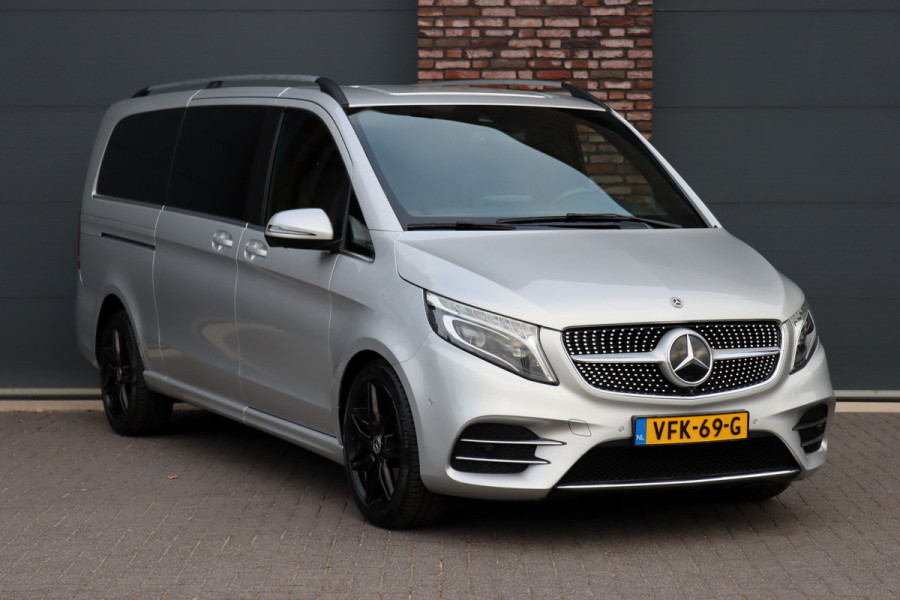 Mercedes-Benz V-Klasse 300d Extra Lang DC AMG Line | Avantgarde | Burmester | Trekhaak | Leder | Sfeerverlichting | Dodehoekassistent | Surround Camera | Spoorassistent | Stoelverwarming | Intelligent Light System |