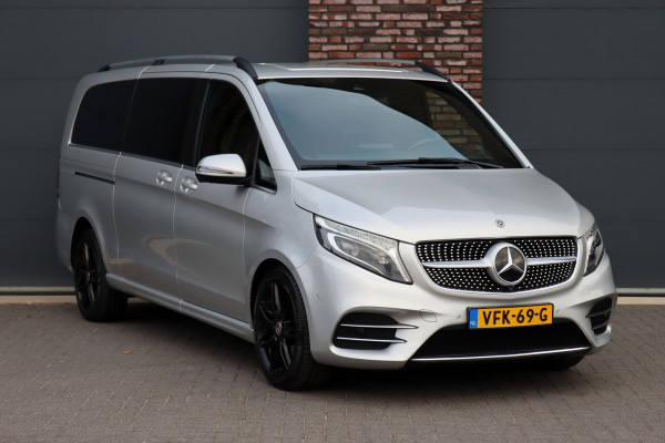 Mercedes-Benz V-Klasse 300d Extra Lang DC AMG Line | Avantgarde | Burmester | Trekhaak | Leder | Sfeerverlichting | Dodehoekassistent | Surround Camera | Spoorassistent | Stoelverwarming | Intelligent Light System |