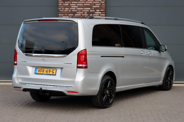 Mercedes-Benz V-Klasse 300d Extra Lang DC AMG Line | Avantgarde | Burmester | Trekhaak | Leder | Sfeerverlichting | Dodehoekassistent | Surround Camera | Spoorassistent | Stoelverwarming | Intelligent Light System |