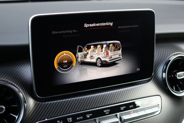 Mercedes-Benz V-Klasse 300d Extra Lang DC AMG Line | Avantgarde | Burmester | Trekhaak | Leder | Sfeerverlichting | Dodehoekassistent | Surround Camera | Spoorassistent | Stoelverwarming | Intelligent Light System |