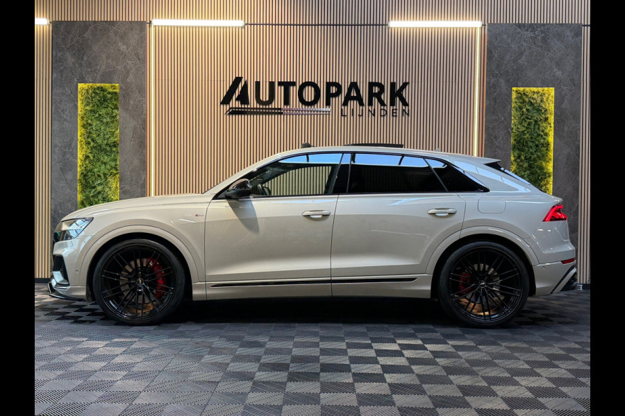 Audi Q8 55 TFSI e quattro |3X S Line|ABT|PANO|SOFTCLOSE|B&O|360CAM|DEALER ONDERHOUDEN| LUCHTVERING |23 INCH|PLUG IN|340PK|BOMVOL!