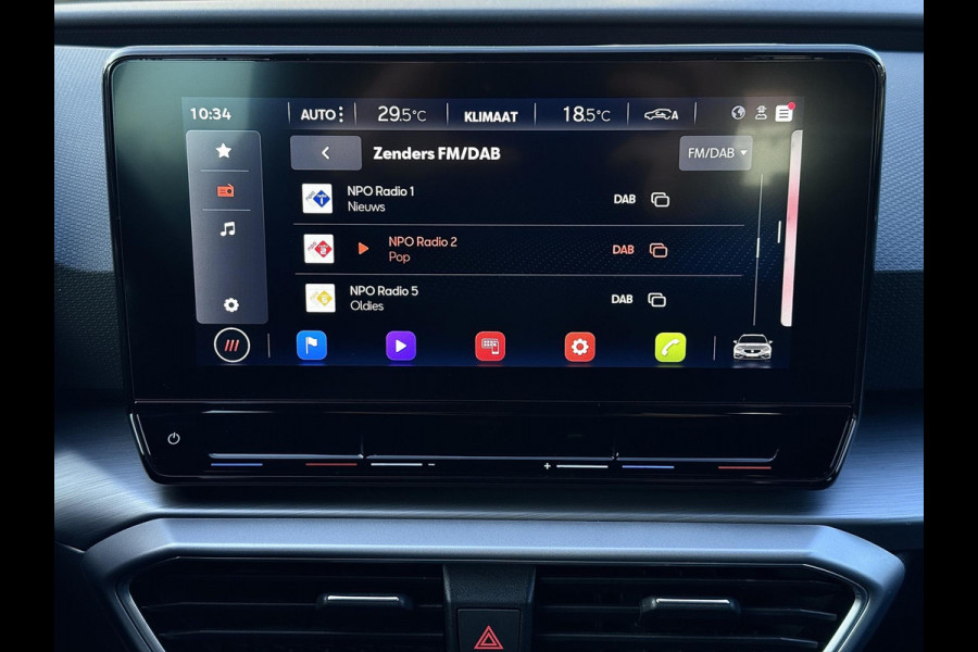 Seat Leon Sportstourer 1.0 eTSI FR | Carplay | Virtual | DAB+ | Navi | Sfeerverlichting | Dealer onderhouden | Allseason banden