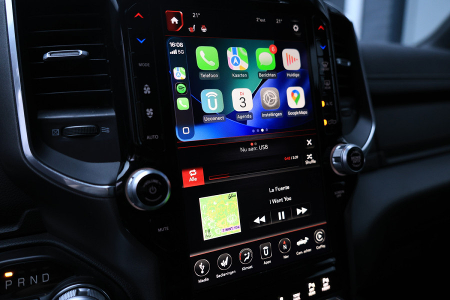 Dodge Ram 1500 5.7 V8 4x4 Crew Cab Laramie LUCHTVERING LEDBAR CARPLAY DIAMONDBACK '22