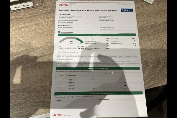 Tesla Model Y Long Range AWD 75 kWh SOH 96% | AUTOPILOT|  TESLA GARANTIE OP DE HOOGVOLTACCU EN AANDRIJFLIJN TOT 2030 of 192.000KM | STOEL + STUURVERWARMING| ACHTERBANK VERWARMD