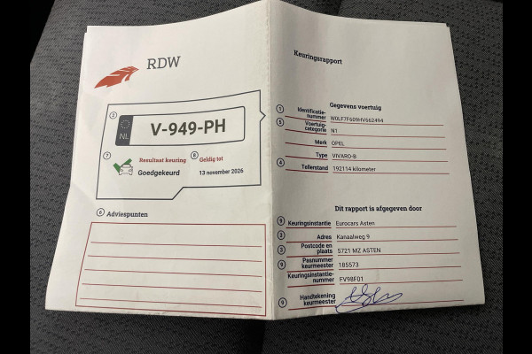 Opel Vivaro 1.6 CDTI L2H1 Dubbele Cabine Edition Dubbele Cabine Navi Airco Bluetooth Schuifdeur 6-Zits APK t/m 11-2026