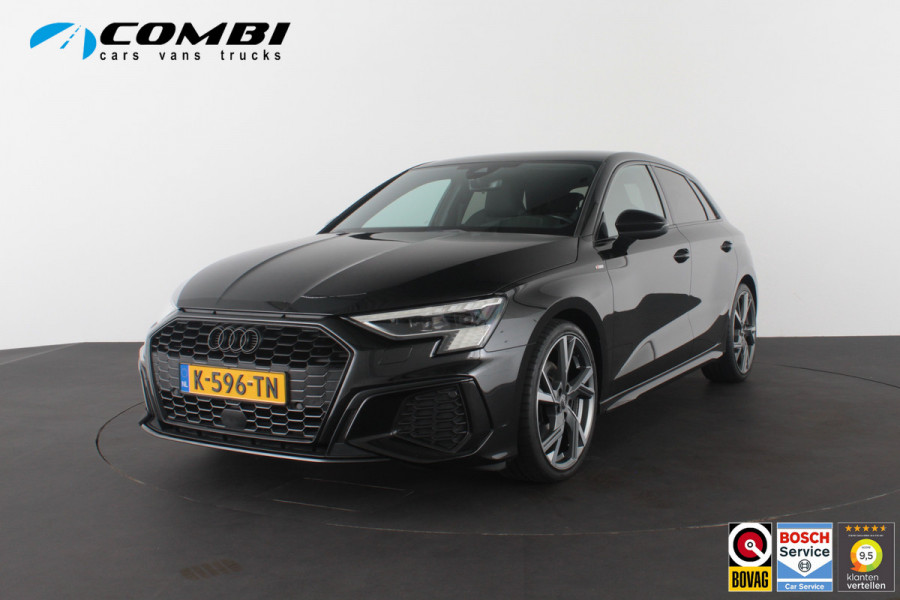 Audi A3 Sportback 35 TFSI S line edition > Full S line/Matrix-LED/Black-Optiek/19inch/Mythoszwart metallic