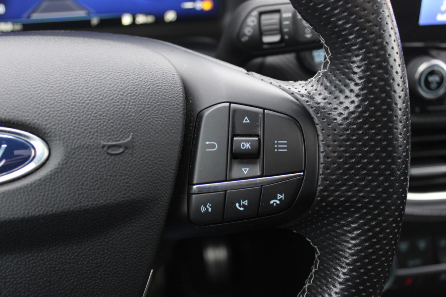 Ford Puma 1.0 EcoBoost Hybrid ST-Line X Vignale 155pk / NL Auto! / Full option! / Trekhaak / Panoramadak / Camera / Leder / CarPlay / B&O / 18'' / Keyless / Stuur+Stoelverwarming / Dodehoek / DAB / Verwarmde voorruit / ACC