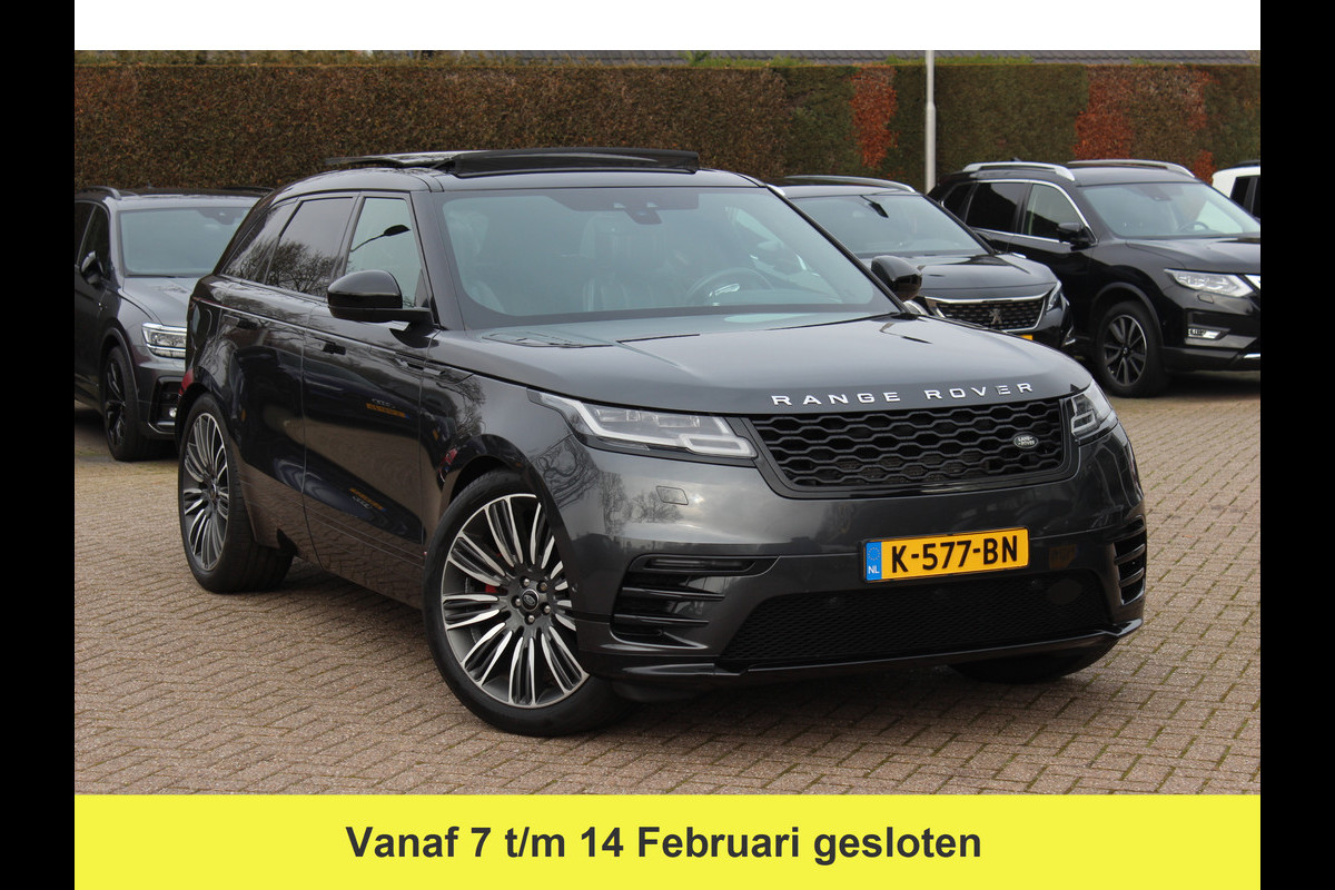 Land Rover Range Rover Velar 3.0 V6 SC AWD R-Dynamic S / Panoramadak / Camera / Leder / Meridian / 21'' / Stoelventilatie+Massage / Entertainment System / Keyless / Navigatie / Stoelverwarming 4x / Cruise Control